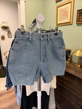 Classic High-Rise Light Blue Denim Shorts